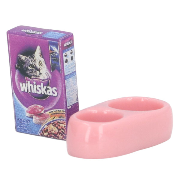 1 12 Mini Kæledyrsfodermodel Simulering Livsscene Levende Delikat Miniature Kat Hundefoder Dukkehustilbehør