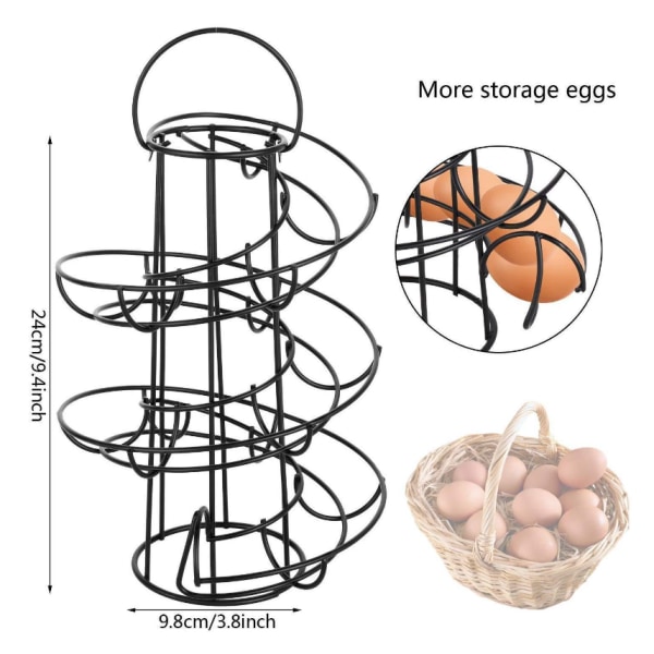 Kök Kreativt Praktiskt äggställ Spiraläggkorg