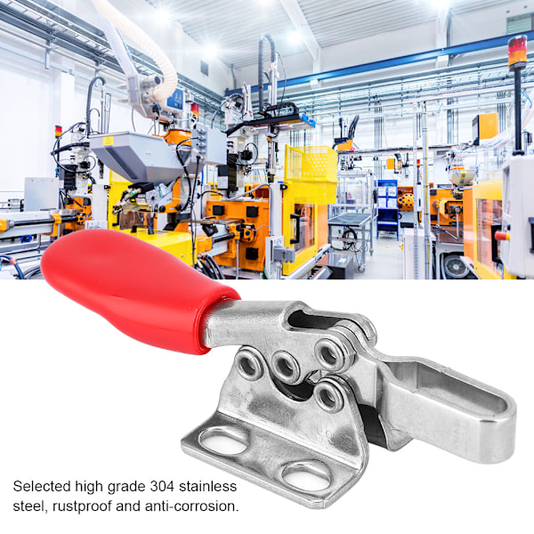 304 Rustfrit Stål Hurtigudløser Toggle Klemme Horisontal Armatur med 280KG Holdekapacitet