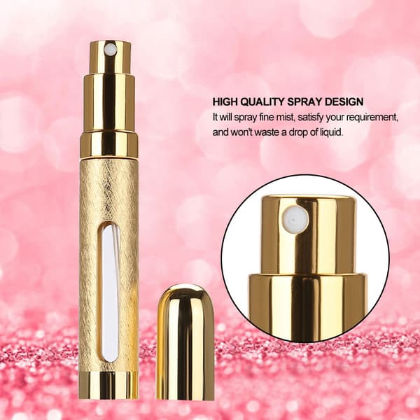 12 ml mini tom påfyllbar parfymesprayflaske, gull