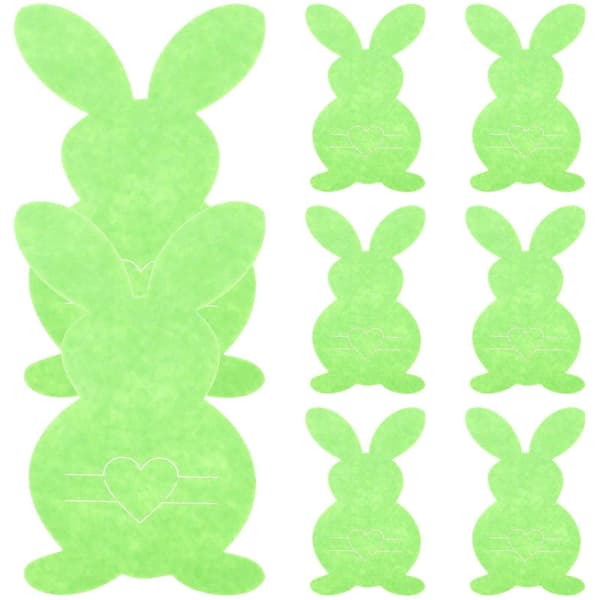 Påskefeiring Kanindesign Bestikkpose for Sammenkomster Light Green 15.5x10cm