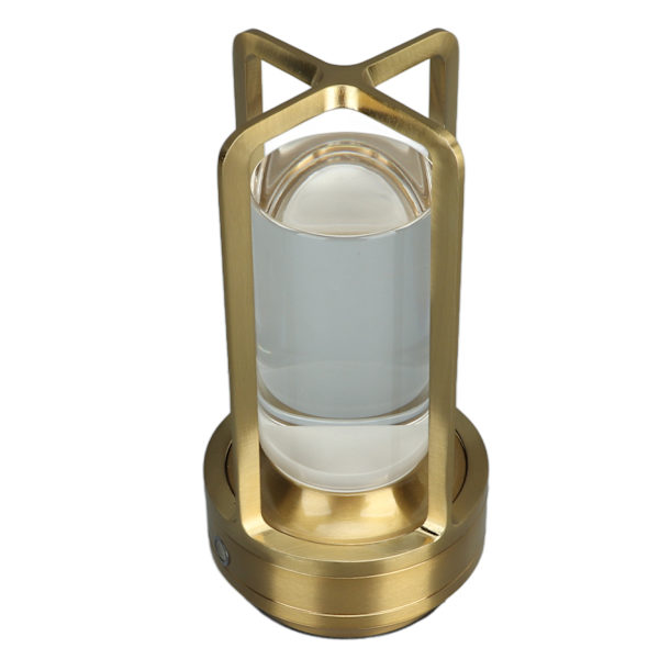 Genopladelig Ledningsfri LED Bordlampe - Berøringsstyring med 3 Farver Trinløs Dæmpning - Elegant Guldsengbord Natlampe