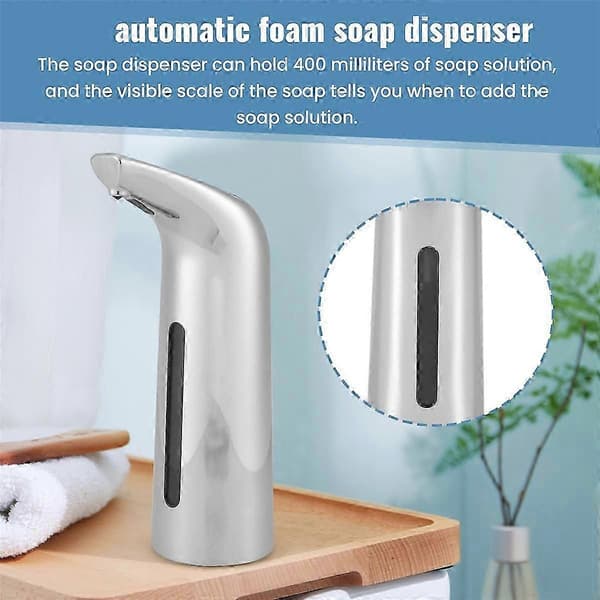 Automatisk Tvåldispenser Beröringsfri 400 ml, Automatisk Sensor Tvåldispenser, Diskmedeldispenser för Kök