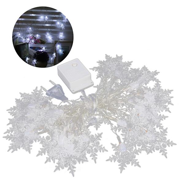 40 LED Snöflingeljussträng - Plug-in Utomhus Juldekoration för Uteplatser & Trädgårdar - EU 220V