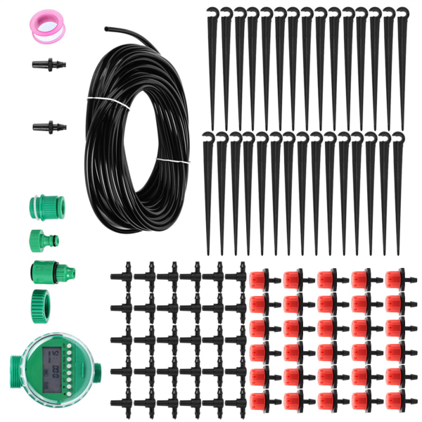 20m Vann vanning Timer Controller Vanningsslange Verktøysett DIY Automatisk drypp vanning- W