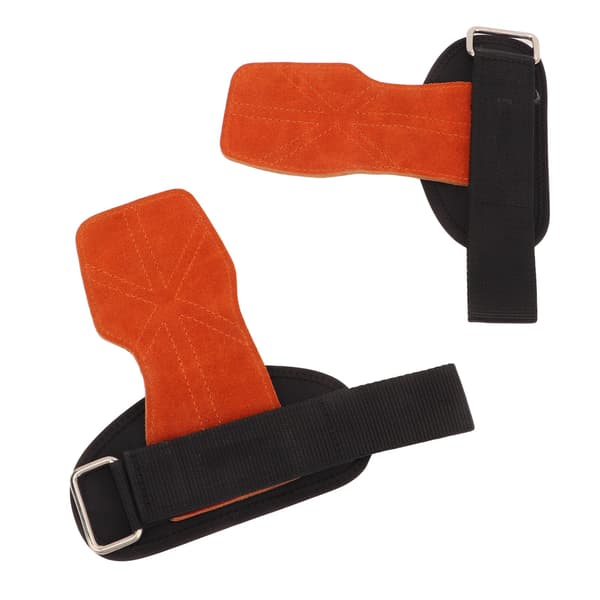 2-pack Gymnastik Handskydd Imitationsläder Halkfritt Handledsstöd för Tyngdlyftning Pull Ups Brun