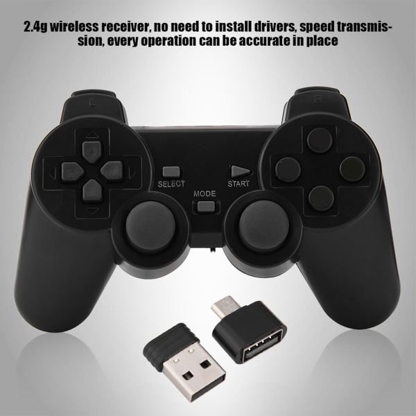 2,4G trådlös Smart Gamepad Spelkontroll för TV Box PC Mobiltelefon- W