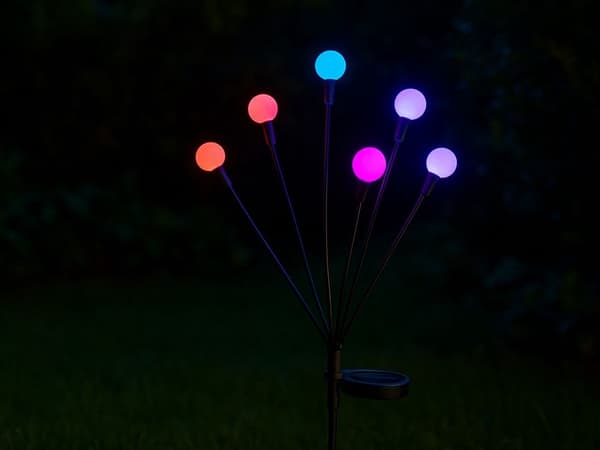 Solcellslampor klot 2 st RGB LED 70 cm