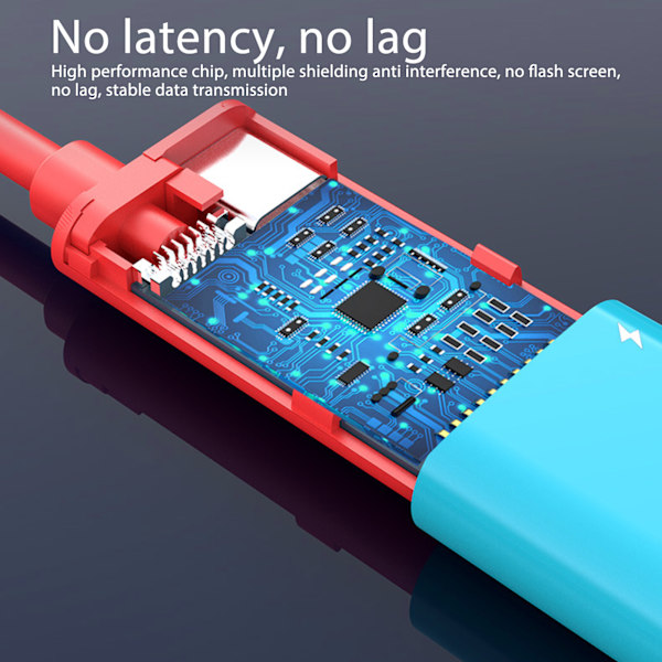 Typ C-omvandlingskabel för Switch 4K 30Hz USB3.1 Typ C till HDMI-kabel för TV-dockningsläge 2m