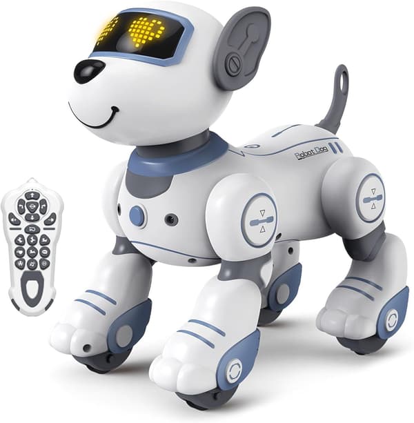 【bt02】Remote Control Robot Dog, RC Interactive Intelligent Walking Dancing Robot Toy GRAY
