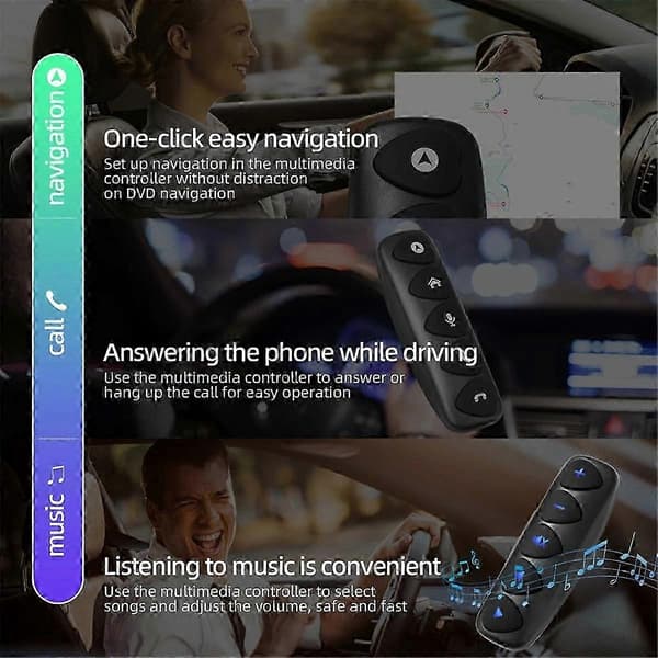 Universal Bluetooth 10 taster multifunktionel trådløs ratfjernbetjening Android til bilradio
