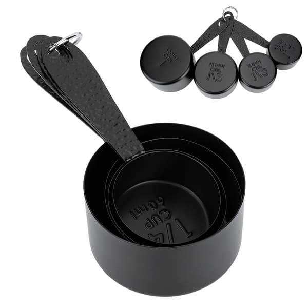4 stk. måleskeer i rustfrit stål, køkkenbageudstyr, kaffeske