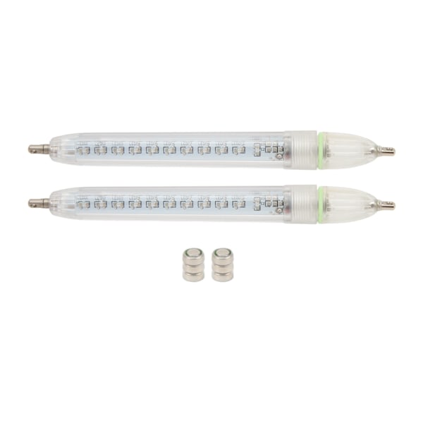 2-pack Nattsfiskebete-lampa LED Undervattenfiskelampa Vattentät Blinkande Grön