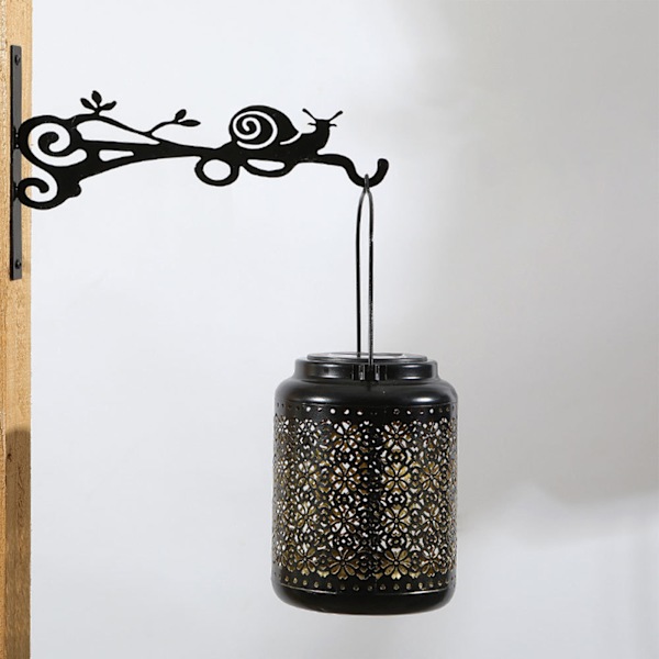 (Liten fågel) Justerbar Teleskopisk Blomkruka Krokhållare Utomhus Balkong Fågelmatare Väggkrok (30*24cm) Material: Järnkonst