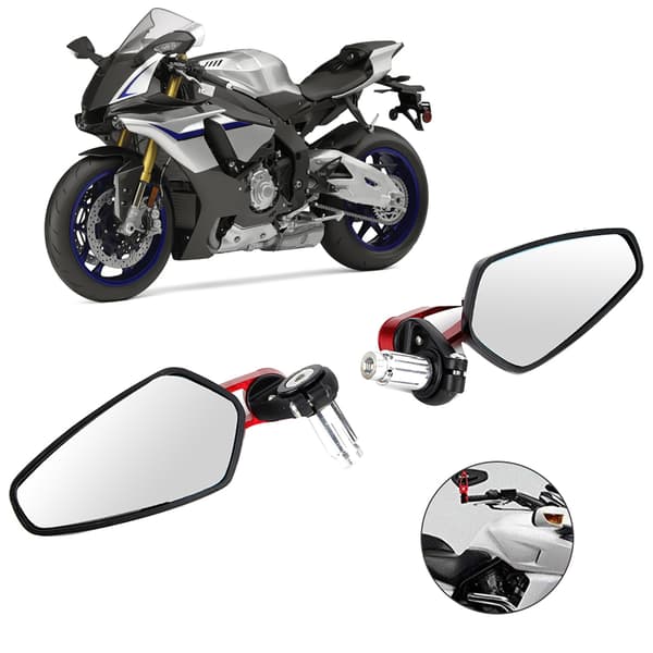 2 STK CNC Aluminium Motorcykelstyre Backspeglar Sidospeglar