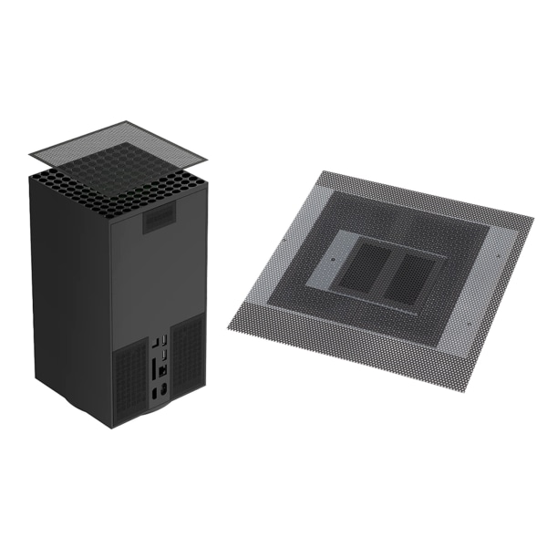 PVC-støvfiltersett Sikker kuttenøyaktighet Enkel installasjon Ventilasjon Støvtett filterdeksel for Xbox Series X Black