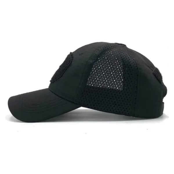 Justerbar Sort Skull Cap med Blød Elastik og Stilfuldt Broderet Hip-Hop Design til Mænd
