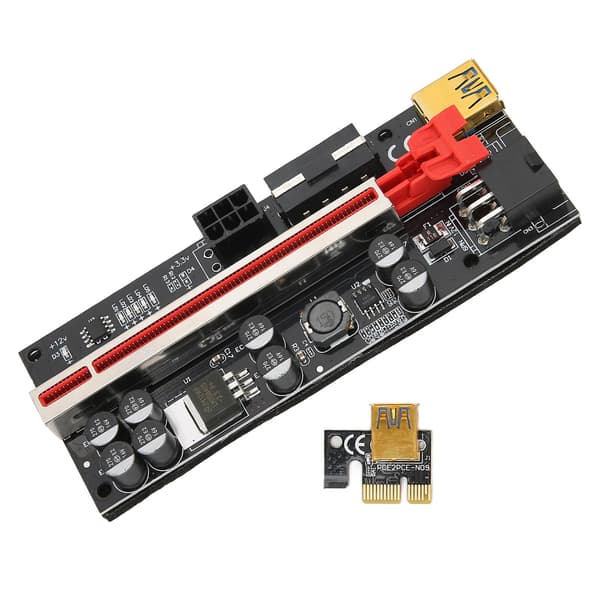 PCIe Riser-kort 1x til 16x skærmet adapter stabil forbindelse til Windows Linux