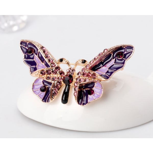 Lilla Butterfly Butterfly Buttons Broche, Shirt Pin Buttons, Safety Broche, Forhindre utilsigtet eksponering Knapper Broche Pins, Til tøj, Jeans, Tørklæder Dekoration