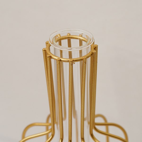 (Musta) Koristeet Nordic Iron Golden Hydroponic Maljakko Ornaments Olohuoneen pöytäkoristeet