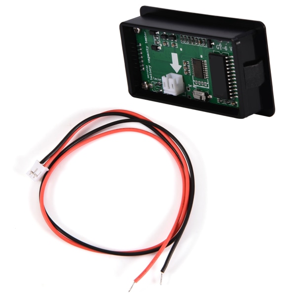 Grön bakgrundsbelyst LCD-display Batterikapacitet Spänningsmätare Testare Voltmeter Monitor