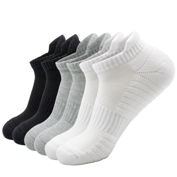 Miesten sukat, 6 parin matalat sukat miehille ja naisille, hengittävät puuvillaiset miesten urheilusukat