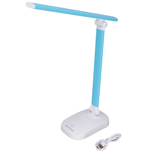 Justerbar LED-skrivbordslampa med USB-laddning, varmt vitt ljus, tre lägen, pekkontroll - perfekt för små utrymmen
