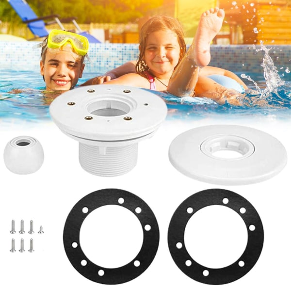 Swimmingpooludstyr film pool tud pool vandudløb pool afløbsudløb pooltilbehør returvandudløb hvid