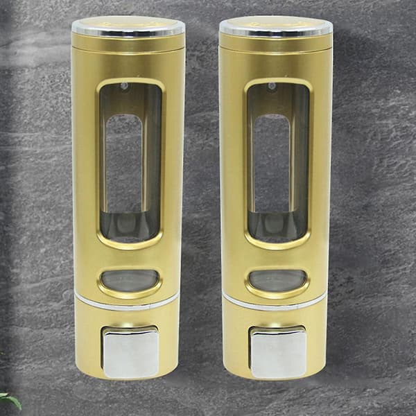 400 ml badrumsschampodispenser transparent skummande tvåldispenser för hemmet Rose Gold 2PCs