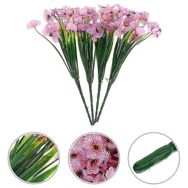 4 stk. kunstige blomster