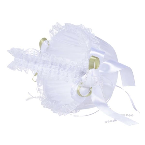Elegant Stor Blomstpigekurv med Blonder