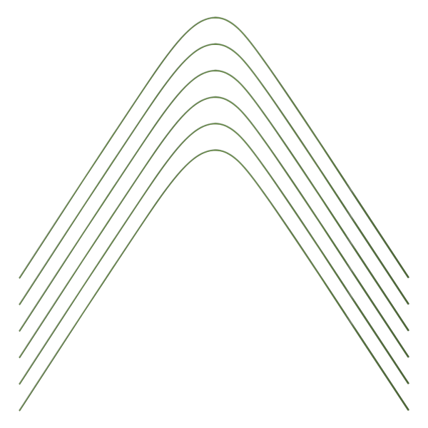 6 st. diameter 3,2 mm längd 1,2 m växthusbåge rostfri odlingstunnel klätterram kan böjas (förpackad i kartong, böjd och förpackad) 45,7 * 20 * 1,5 cm