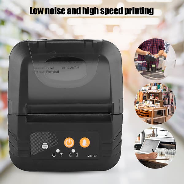 Bærbar Bluetooth termisk etiketprinter 78 mm kvitteringsprinter US-stik