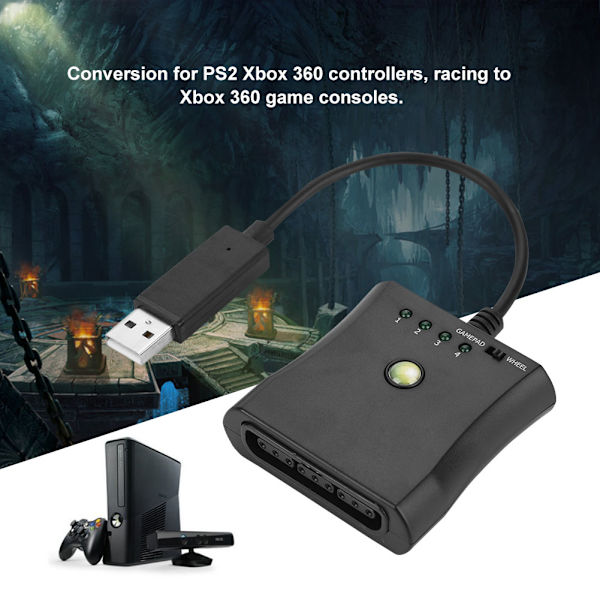 Universal Adapterkabel Konverter til PS2 Controller til Xbox 360 Game Controller