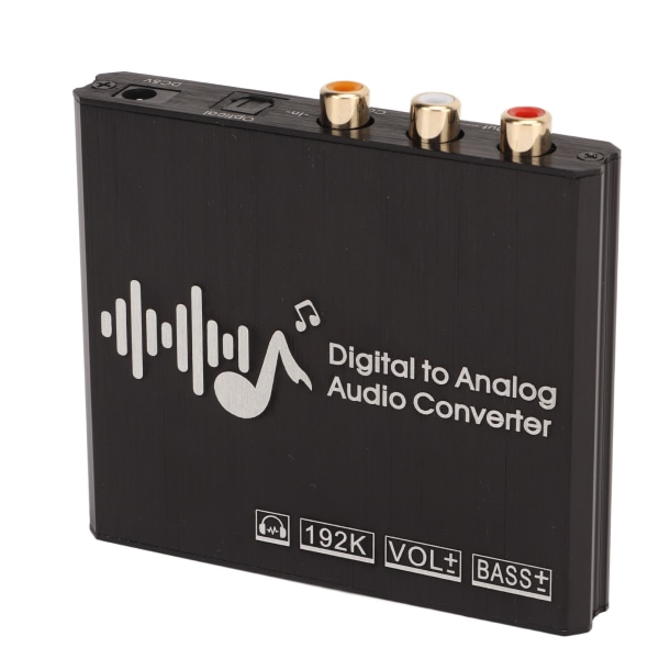 Digital till Analog Ljudkonverterare Metall Ljudkonverterare Adapter Optisk Koaxial Ljudutdragare för Hemmabio