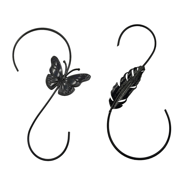 S hook butterfly style (materiale: jernkunst, størrelse: 30/13 cm)- B