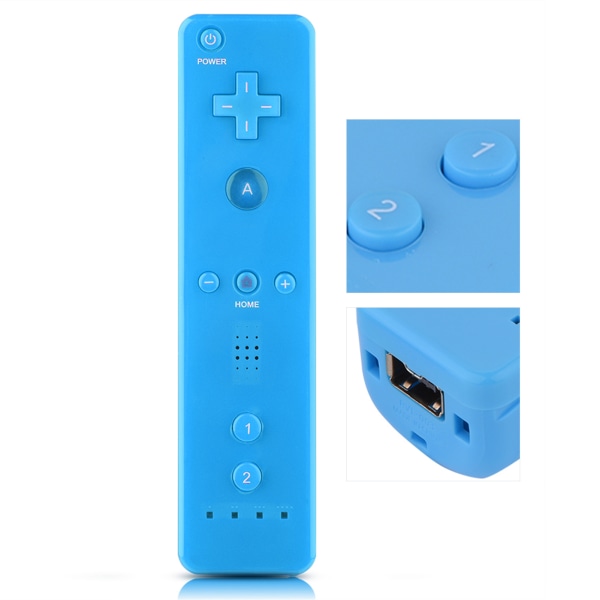 Game Handle Controller Gamepad med analog joystick til WiiU/Wii-konsol (blå)