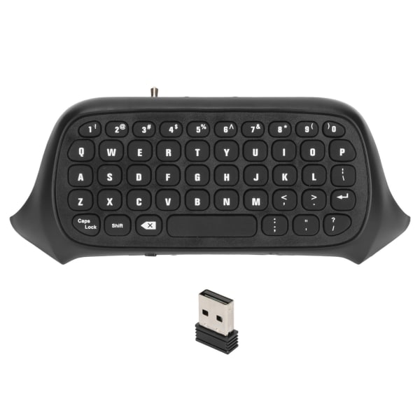 Spilcontroller-tastatur 2,4 GHz spilkonsol-tastatur med lyd og headset-stik til Xbox Series X Series S One One S Black