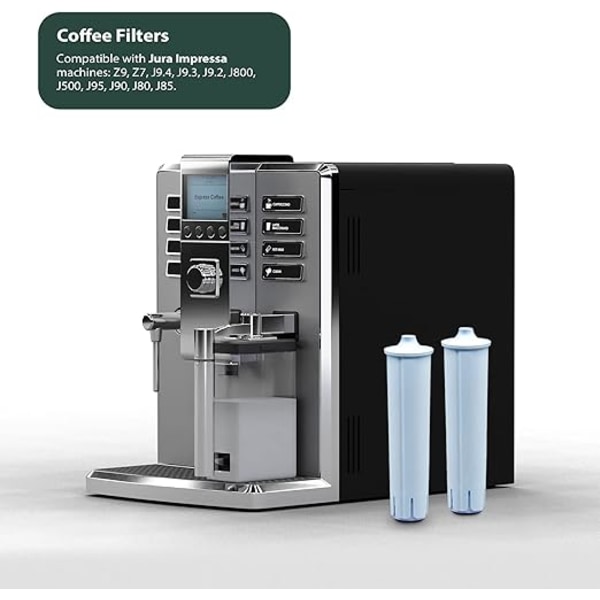 Certifierade Claris Blue vattenfilter för kaffemaskiner Ersättning för Jura Impressa A1 A5 A9 F8 F50 Classic ENA 4 ENA Micro 1 C50 J9 J90 Z7 GIGA 5 (