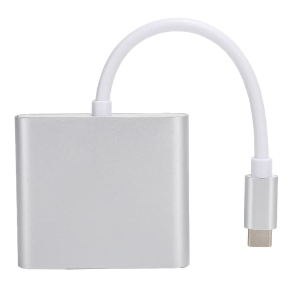 USB C Hub 3 i 1 Adapter 3.1 HDMI 4K Converter Dock Silver