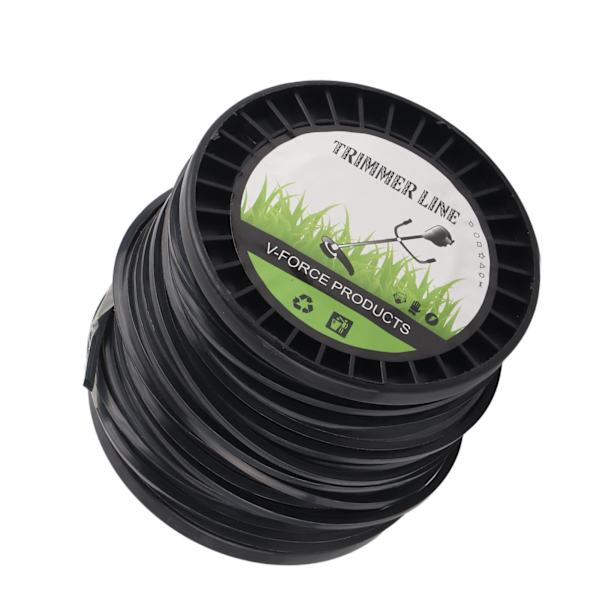 3,3 mm GræsTrimmer Line Høj Skære Effektivitet Lav Støj Kvadrat Sort Trimmer Line til de fleste Plæneklippere Farm 50m