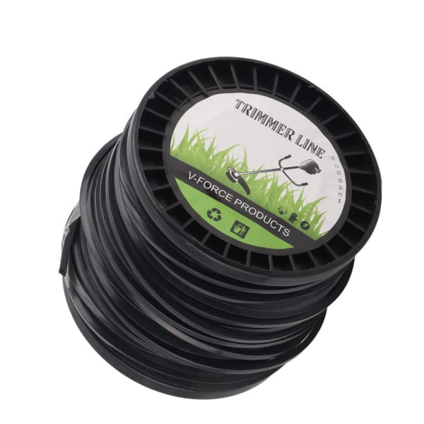 3,3 mm strängtrimmerlinje Hög klippeffektivitet Lågt ljud Quadrate svart trimmerlinje för de flesta gräsklippare Gård 50m