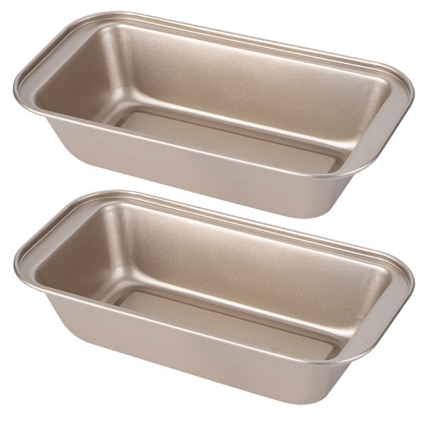 Rektangulær Toastform Kulstofstål Nonstick Brød Kageform Bageform Guld