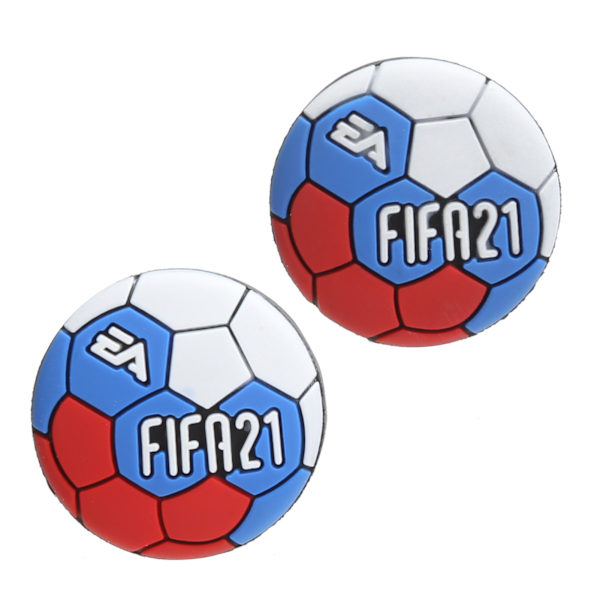 1 Par Ersättnings Rocker Caps Case Cover för PS4/PS5 Spelkontrolltillbehör Fotboll Blå