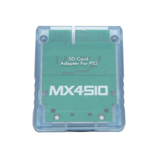 MX4SIO SIO2SD Minnekortadapter Håndlaget Stabil Erstatning Minnekortadapter for PS2 Transparent Blå