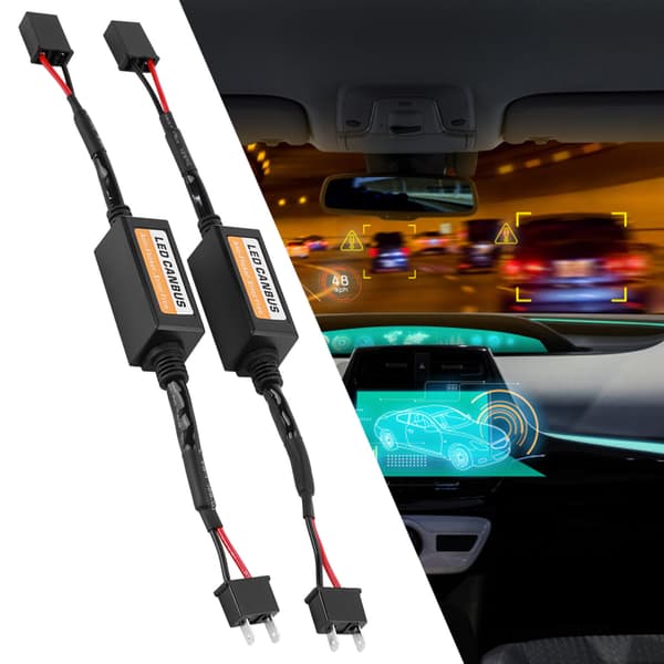 2 stk. LED Canbus Forlygte Dekoder Enhed Anti-Flimmer Modstande Fejlannullering til H7