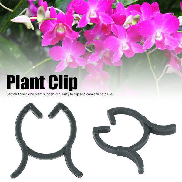 200 stk Holdbare Plantestøtte Klips Blomster Stilke Vine Support Klips Fastgørelsesværktøj Havetilbehør 20mm
