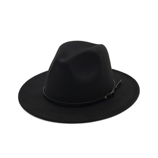 Muodikas silinteri, villakangas, brittiläinen jazz-hattu Vintage silinteri syksyn talveen musta