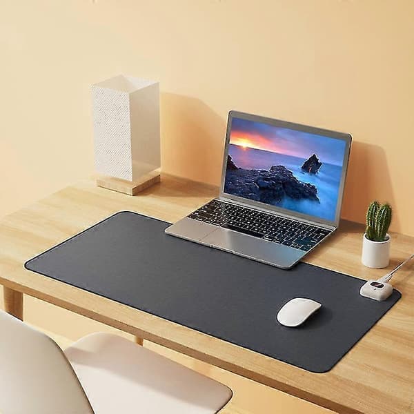 【bt02】Heated Mouse Pad Digital Display Temperature Adjustable Non-slip Splash-proof Comfortable Keep Warm 6 Gears Electric Heating Mouse Pad Hand Warmer For A A EU Plug