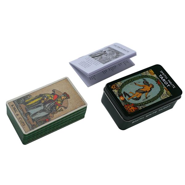 Tarotkort Set Leksak för Nybörjare Fritidsunderhållning Spel Förgyllningsprocess Högkvalitativ Järnask med Guidebok